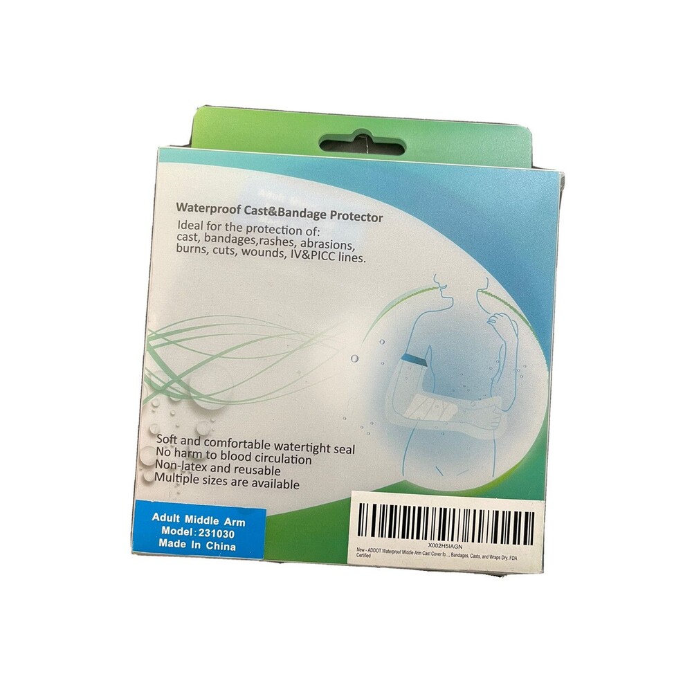 Waterproof Adult Arm Cast & Bandage Protector IV PICC Line Shower Sleeve